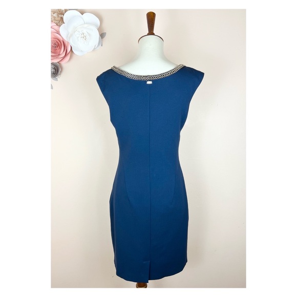 New! LIU JO Chain Link Necklace Sleeveless Sheath Dress - Picture 6 of 10